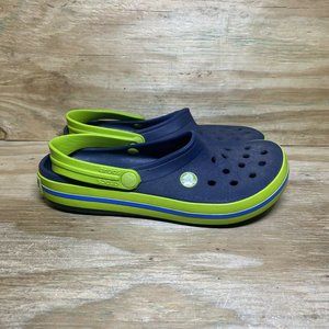 Crocs Clogs Sandals Kids Youth 5 Blue Green Slip On Shoes